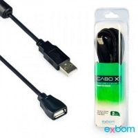 Cabo Usb 2.0 Extensor Am+af 5 Metros com Filtro Exbom Cbx-u2amaf50