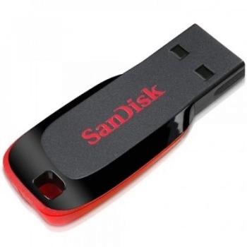 Pen Drive 16gb Sandisk Cruzer Blade Sdcz50 Preta/Vermelha