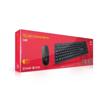 Teclado e Mouse Wireless C3tech K-w20bk