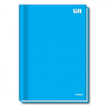 Caderno 1/4 Costurado Capa Dura Credeal Azul 140x202mm 96fls