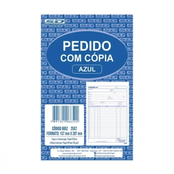 Bloco de Pedido 2 Vias 25x2 6652 1/4 137x207 Sao Domingos