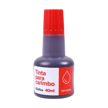 Tinta para Carimbo Go Office Vermelha 40ml