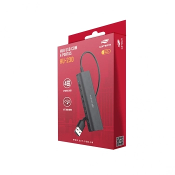 Hub Usb 2.0 4 Portas Hu-230bk C3tech