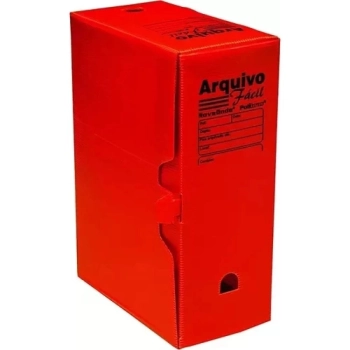 Arquivo Morto Facil Polionda 250x130x350 Vermelho